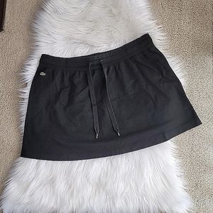 New Lacoste Pique Stretch Black Skirt